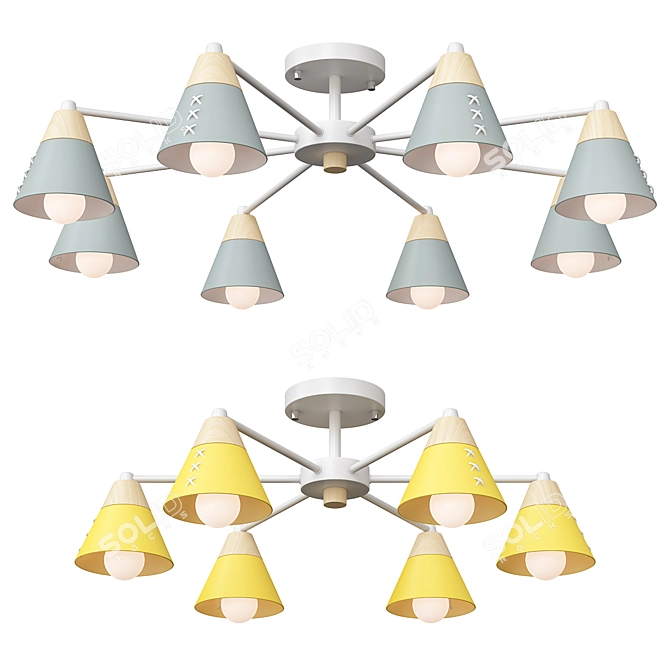 Designer Lac Lighting Fixture 3D model image 1