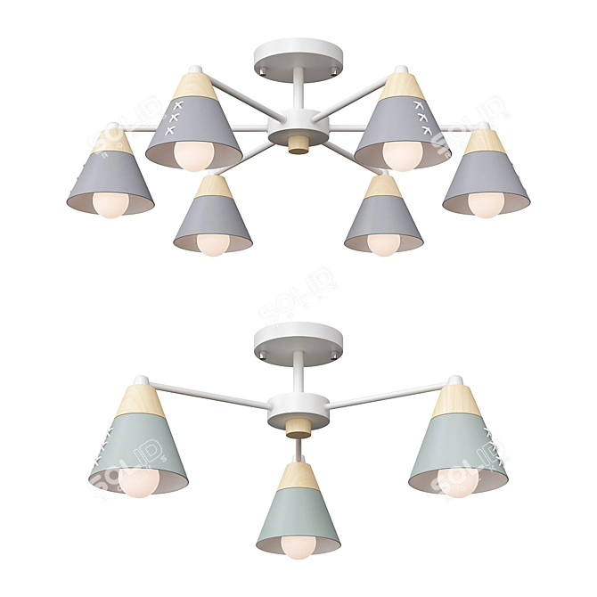 Designer Lac Lighting Fixture 3D model image 2