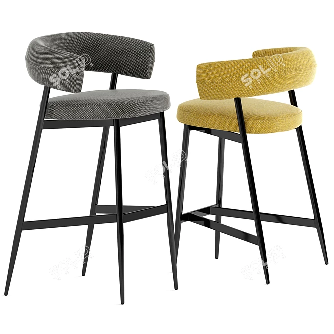 Nena Stool by Zanotta: Elegant Design 3D model image 2