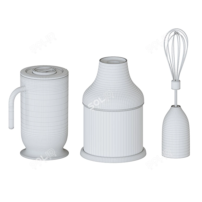 Smeg 50's Style Hand Blender 3D model image 4