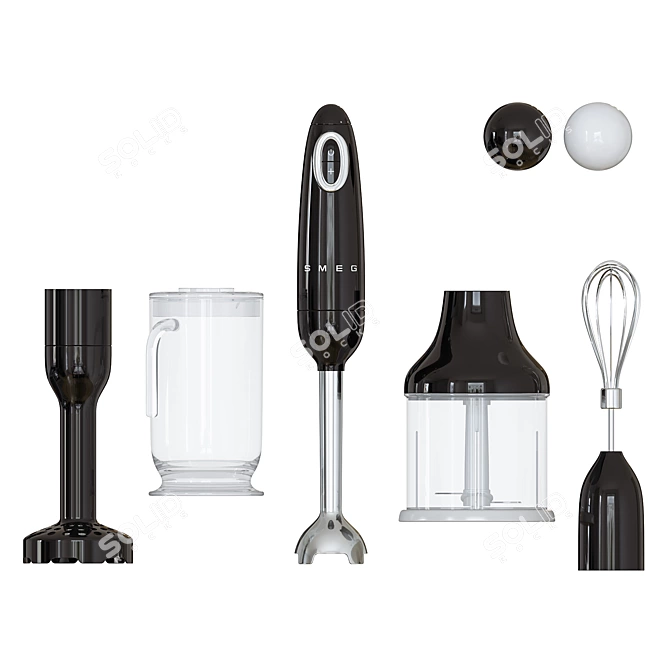 Smeg 50's Style Hand Blender 3D model image 6