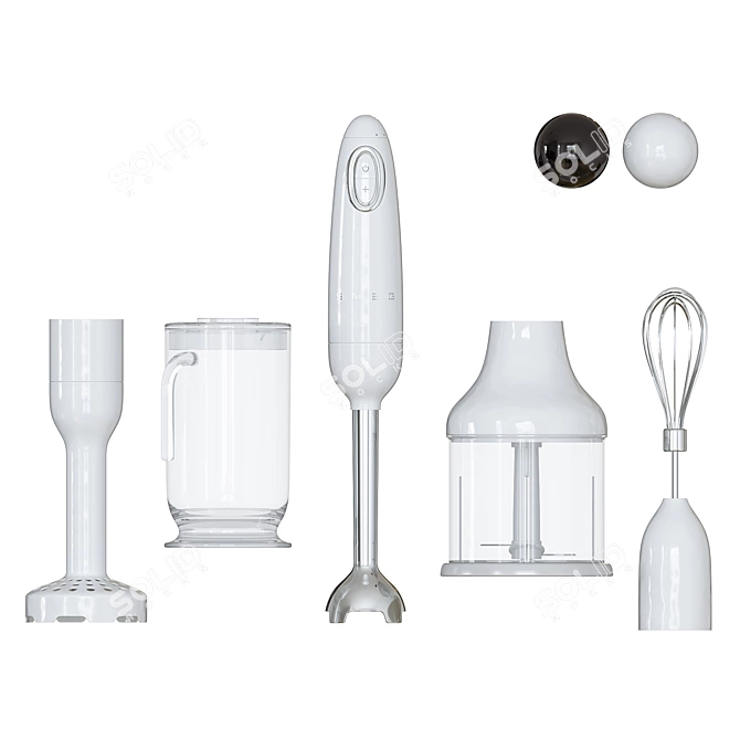 Smeg 50's Style Hand Blender 3D model image 7