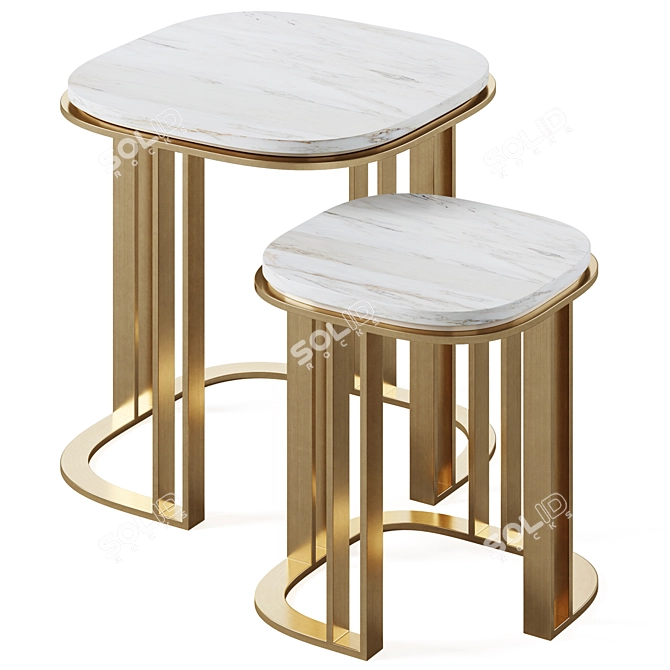 Modern Minimalist Side Table TARTU 3D model image 4