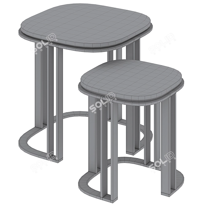 Modern Minimalist Side Table TARTU 3D model image 5