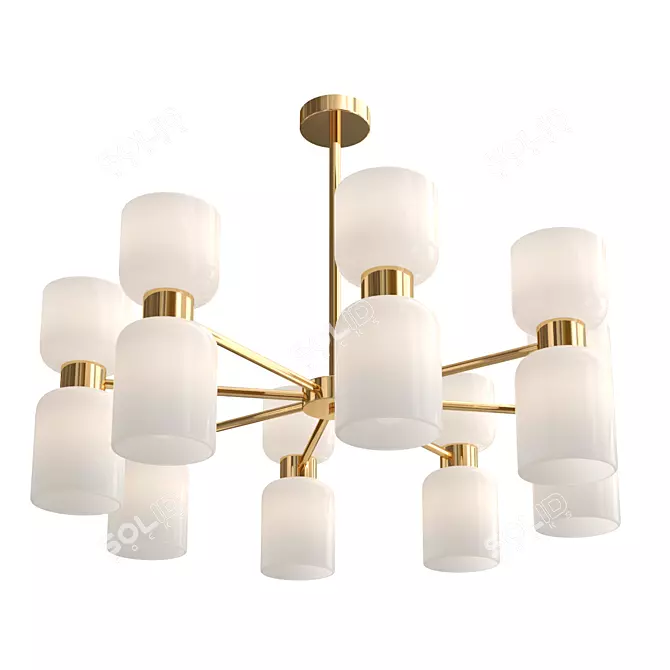 Freya Savia Crystal Pendant Chandelier 3D model image 1