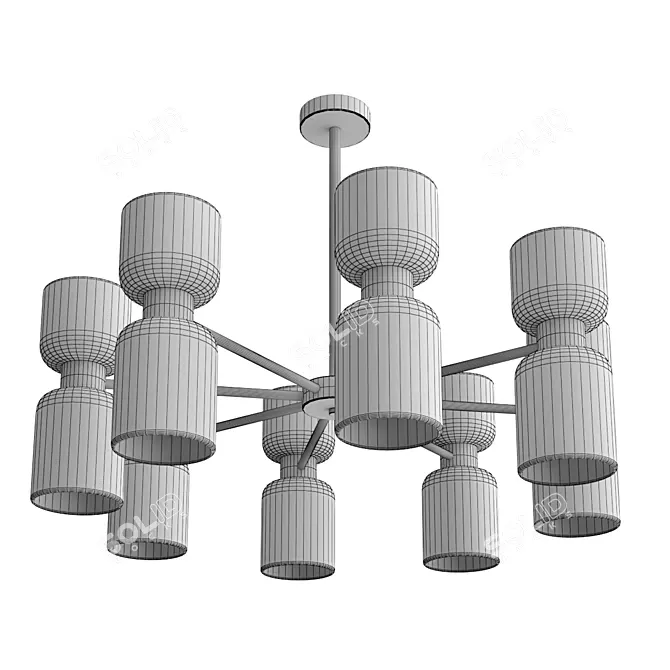 Freya Savia Crystal Pendant Chandelier 3D model image 2