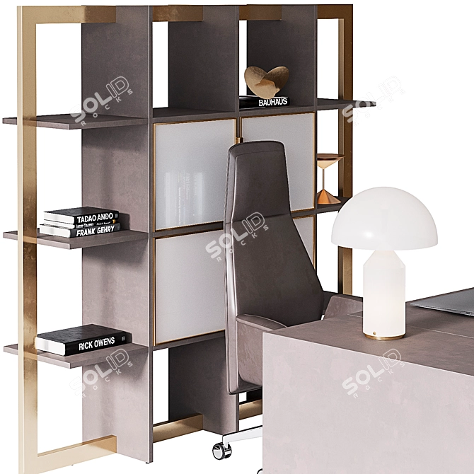 Office Bridge Desk Setup Kit 3D model image 3