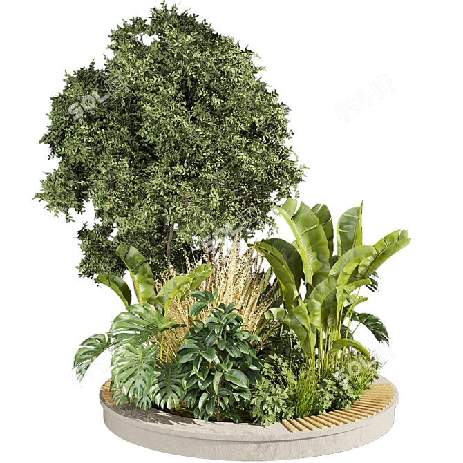 Premium Outdoor Garden Plant Collection 3D model image 6