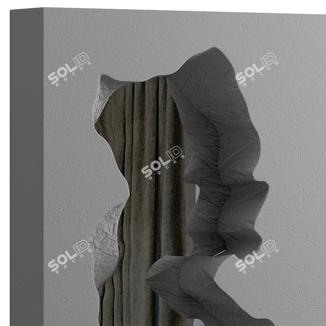 Reflective Artistic Distortion Mirror 3D model image 2