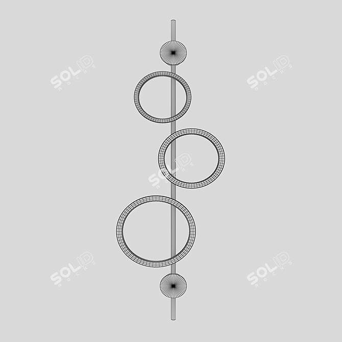 Modern LED Triple Pendant Light 3D model image 2