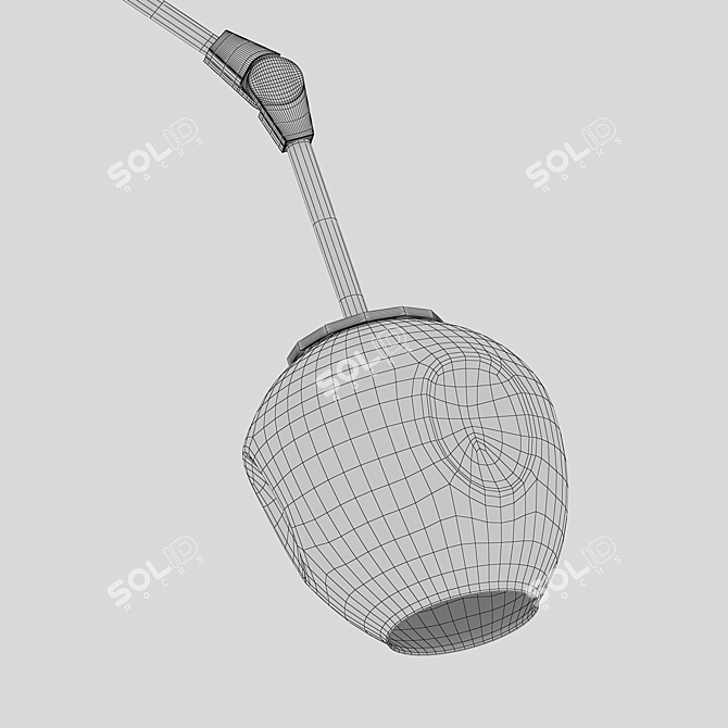 Scandi Chandelier Nissa Metal Glass 3D model image 3