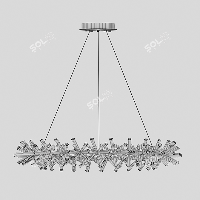 Scandinavian Pendant Light Brass 3D model image 2