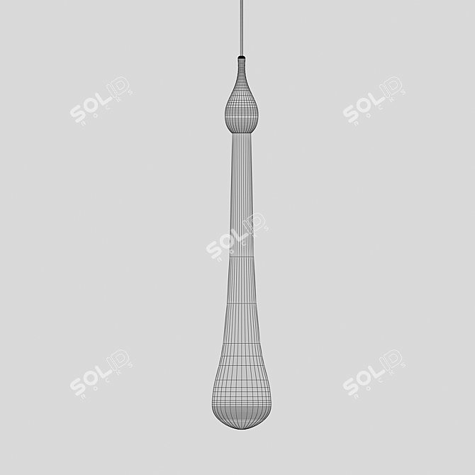 Modern LED Glass Pendant Light 3D model image 2