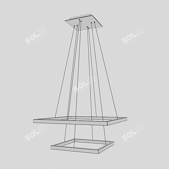 Altis LED Pendant Light White 3D model image 2