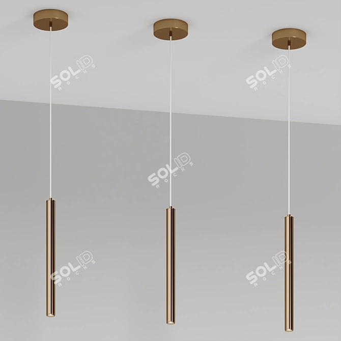 Elegant LED Mini Pendant Light 3D model image 4
