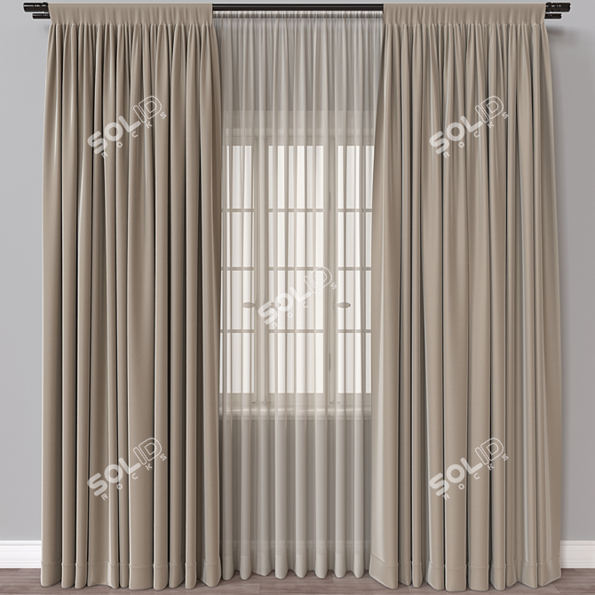 Multi-Format Curtain Model Kit 3D model image 1