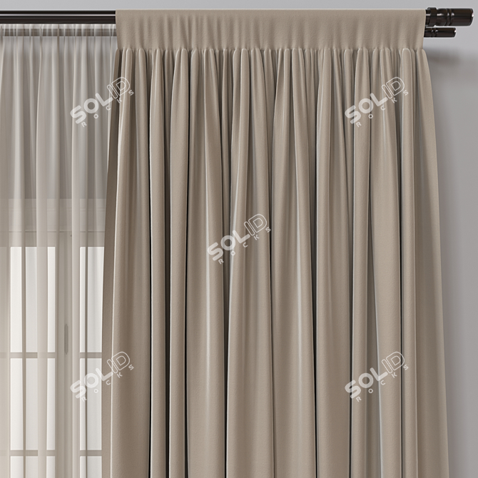 Multi-Format Curtain Model Kit 3D model image 2