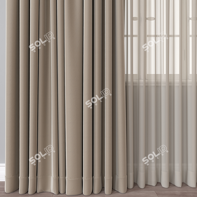 Multi-Format Curtain Model Kit 3D model image 3