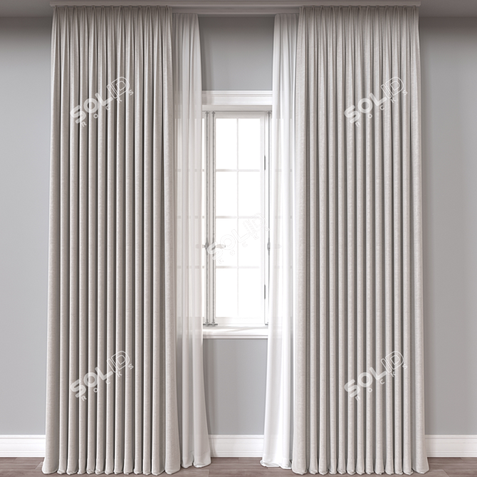 Window Curtain 577 - 3D Model 3D model image 1