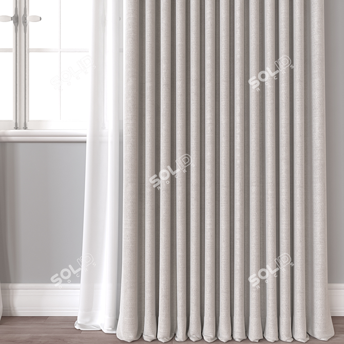 Window Curtain 577 - 3D Model 3D model image 2