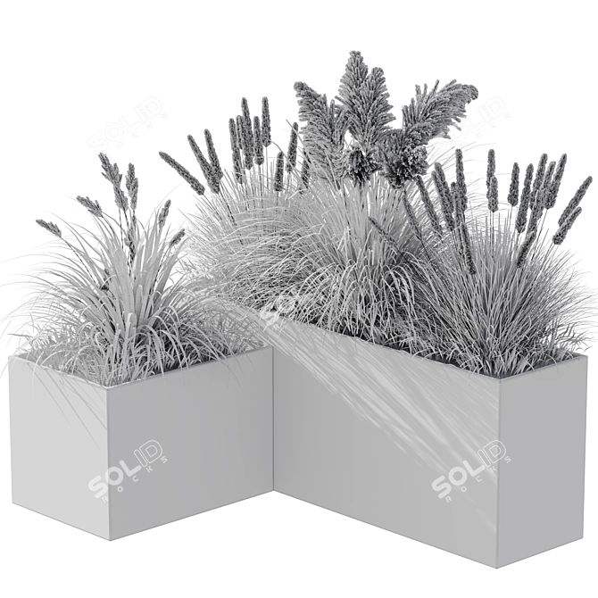 10 Piece Outdoor Plant Set 3D model image 5