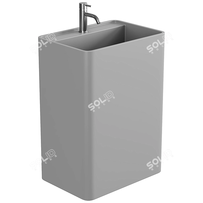 Modern Freestanding Sink Collection 3D model image 1