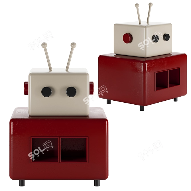 Child's Robot Nightstand - 3D Model 3D model image 1