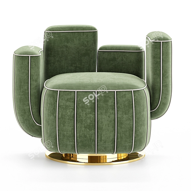 Cactus Armchair 3D Model - Realistic High-Resolution 3D model image 1