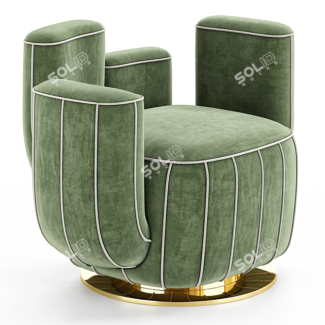 Cactus Armchair 3D Model - Realistic High-Resolution 3D model image 4