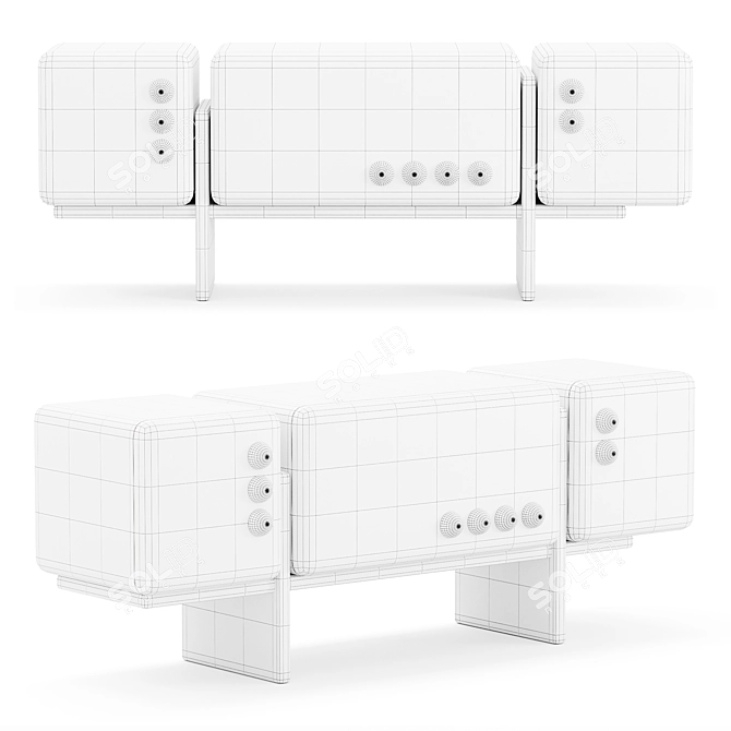 Merto Buffet: Stylish and Functional 3D model image 4