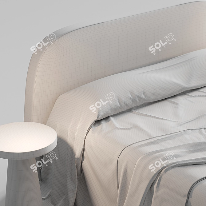 Neutral Linen Bedding Set 3D model image 9