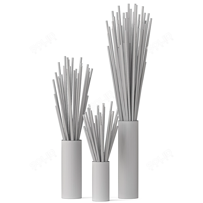 Rustic Driftwood Decor Branch 3D model image 4