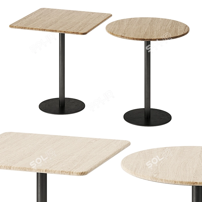 Modern Bistro Table by Wewood 3D model image 1