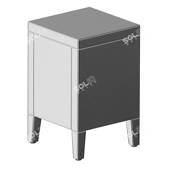 Elegant Francesca Bedside Cabinet 3D model image 3