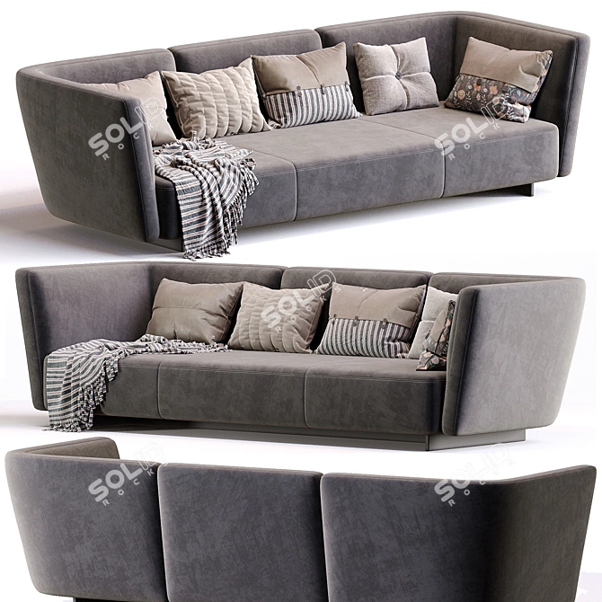 Luxurious Seymour Sofa by Minotti 3D model image 1