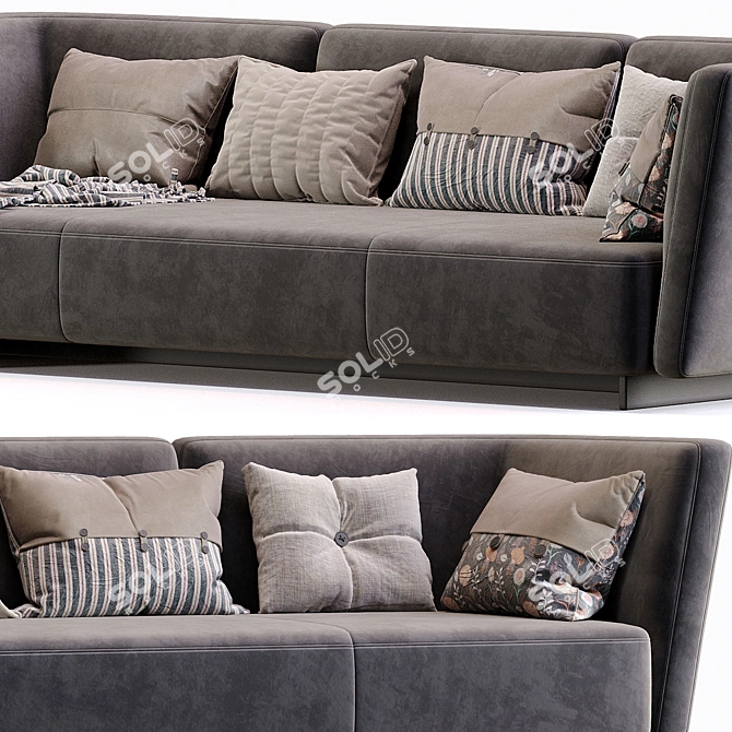 Luxurious Seymour Sofa by Minotti 3D model image 2