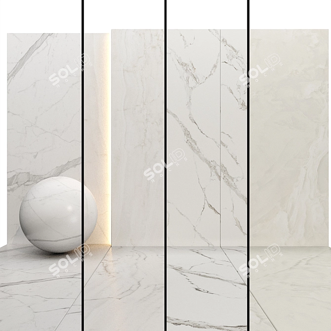 Premium Marble Texture Set 08 3D model image 1