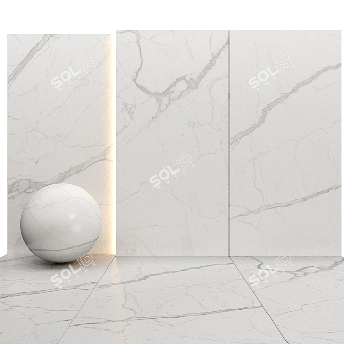 Premium Marble Texture Set 08 3D model image 2