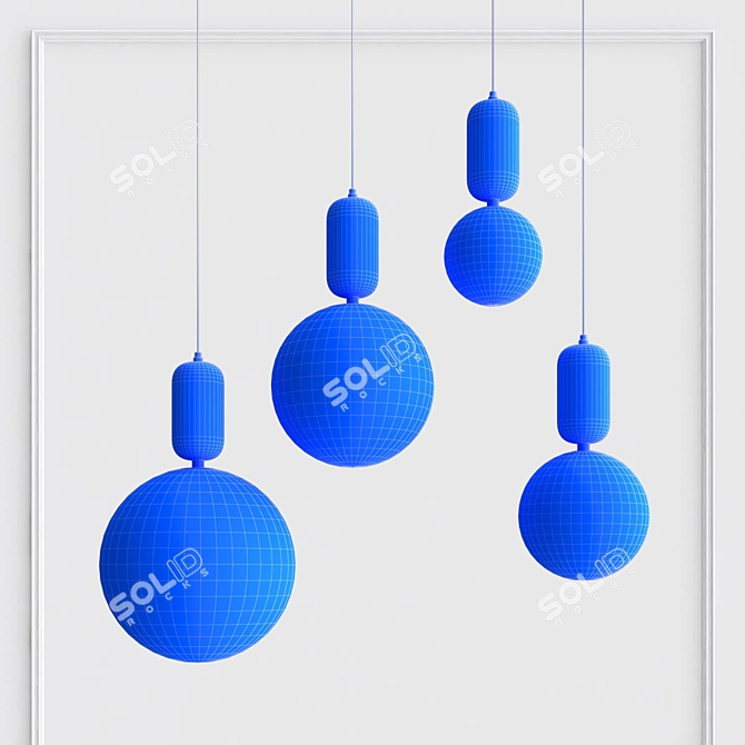 Designer Pendant Light Fixture by Jaimy Hayon 3D model image 3