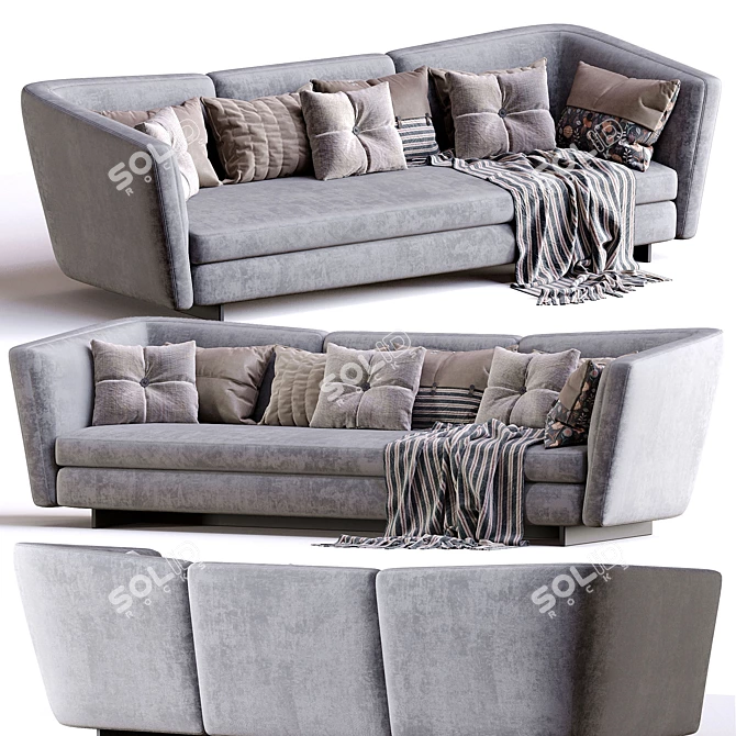 Elegant Seymour Minotti Sofa 3D model image 1