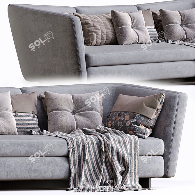 Elegant Seymour Minotti Sofa 3D model image 3