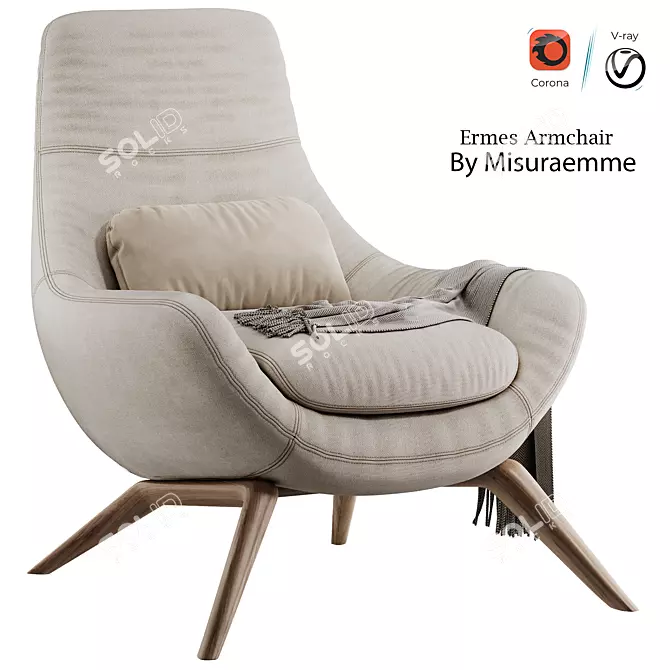 Modern Ermes Armchair Design 3D model image 1