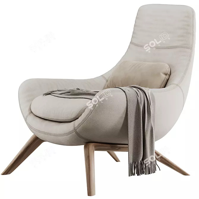 Modern Ermes Armchair Design 3D model image 3