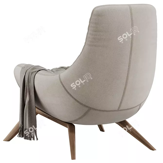 Modern Ermes Armchair Design 3D model image 4