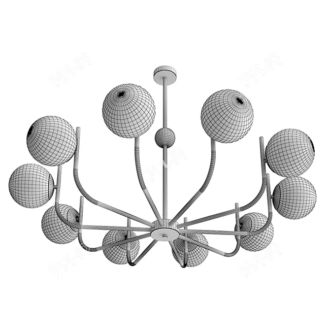 Modern Rendezvous Pendant Chandelier 3D model image 3