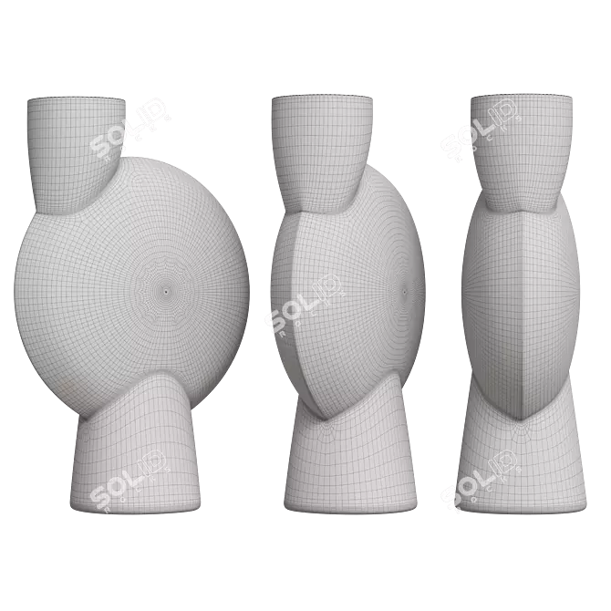 Elegant Sphere Vase Bubl Médio 3D model image 3