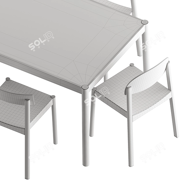 Sleek Citizen Dining Set by EMKO 3D model image 4