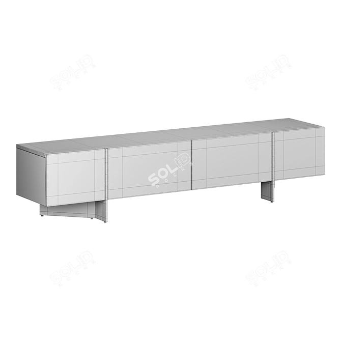 Gate Garda TV Stand Metal-MDF 3D model image 5