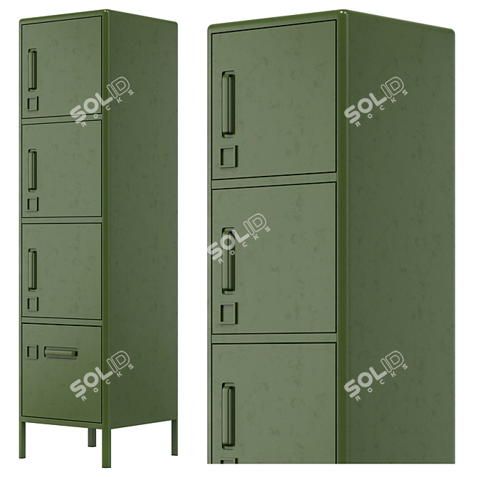  Scandinavian Style Tall Cabinet 3D model image 2