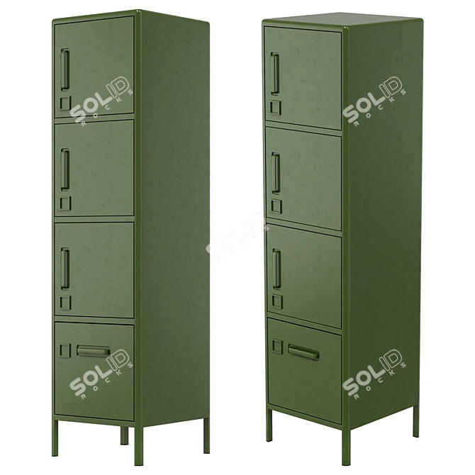  Scandinavian Style Tall Cabinet 3D model image 3